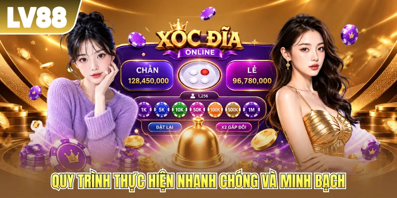 Quy trình thực hiện nhanh chóng và minh bạch Quy trình thực hiện nhanh chóng và minh bạch